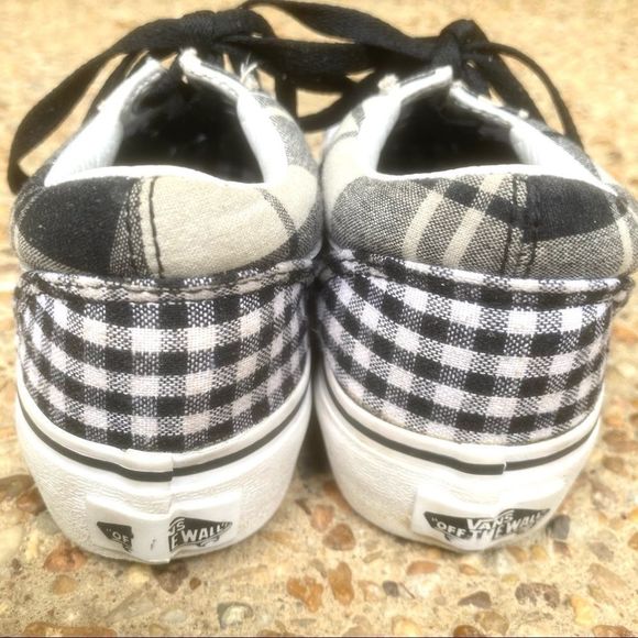 Kids Vans Platform Old Skool Plaid Checkered Shoes Size 1.5 - Picture 4 of 8